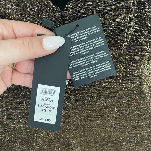 NWT Rachel Zoe gold black metallic midi sz10 - Picture 8 of 8